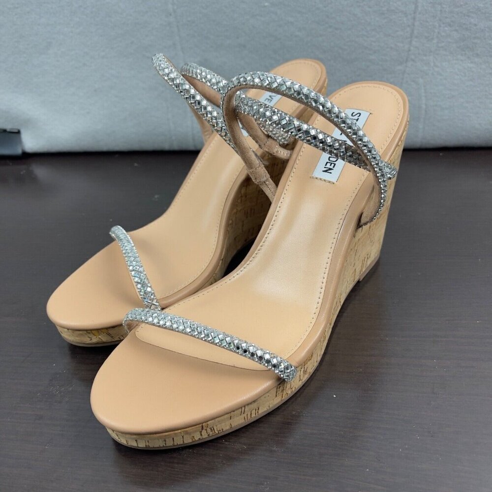 Steve Madden Udell Wedge Sandals Shoes Size 10